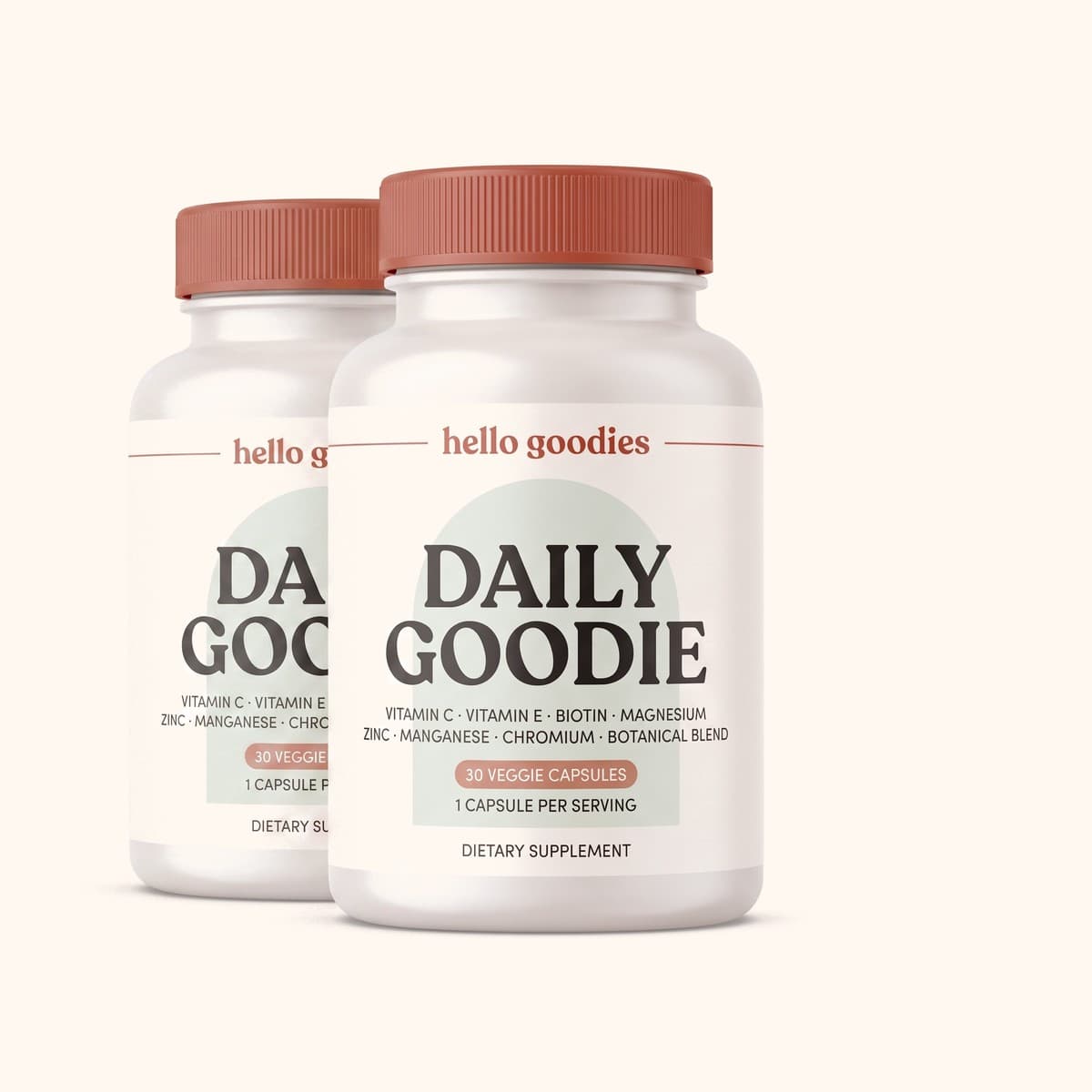 Hello Goodies Daily Goodie, 2 bottles, 30 capsules each